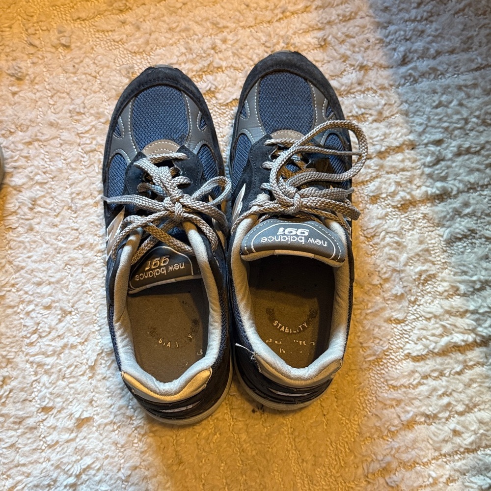 Men’s New Balance W991NV - made in UK navy UK7 - Picture 3 of 6